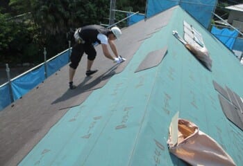 新規屋根材施工