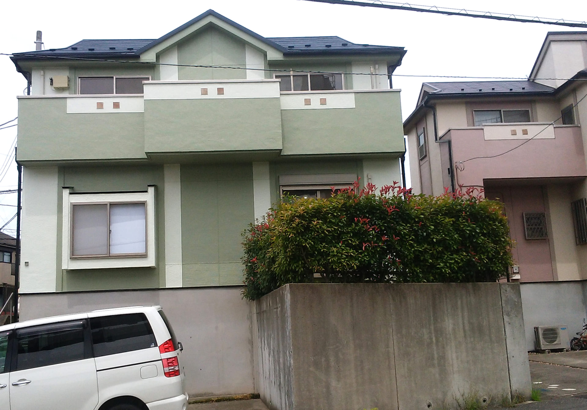 柏市の屋根と外壁塗装工事完成