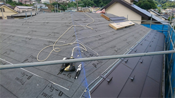 ガルバリウム鋼板屋根取付