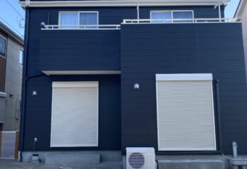 江戸川区｜アイジー工業SF−ビレクトのネイビーで外壁カバー工法