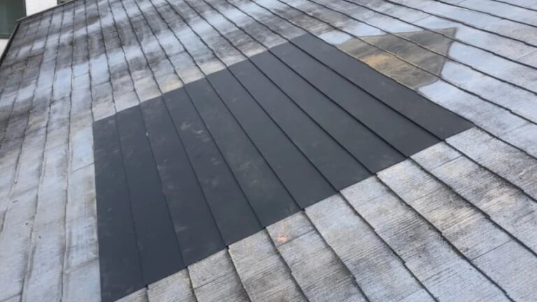 差し込み式によるスレート屋根の補修