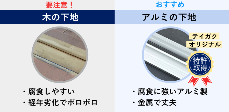 棟板金の下地の素材は金属製がおすすめ