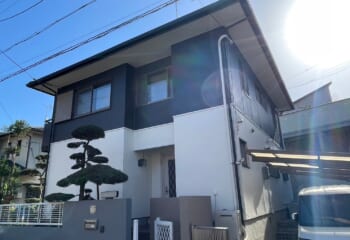 京都府亀岡市 - 無機塗料による外壁塗装とエスジーエル鋼板で屋根カバー工法