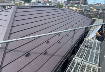 屋根カバー工法工事の完成