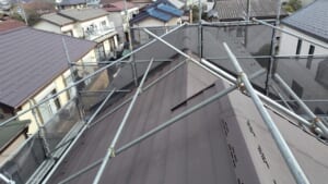 スーパーガルテクト施工後の屋根
