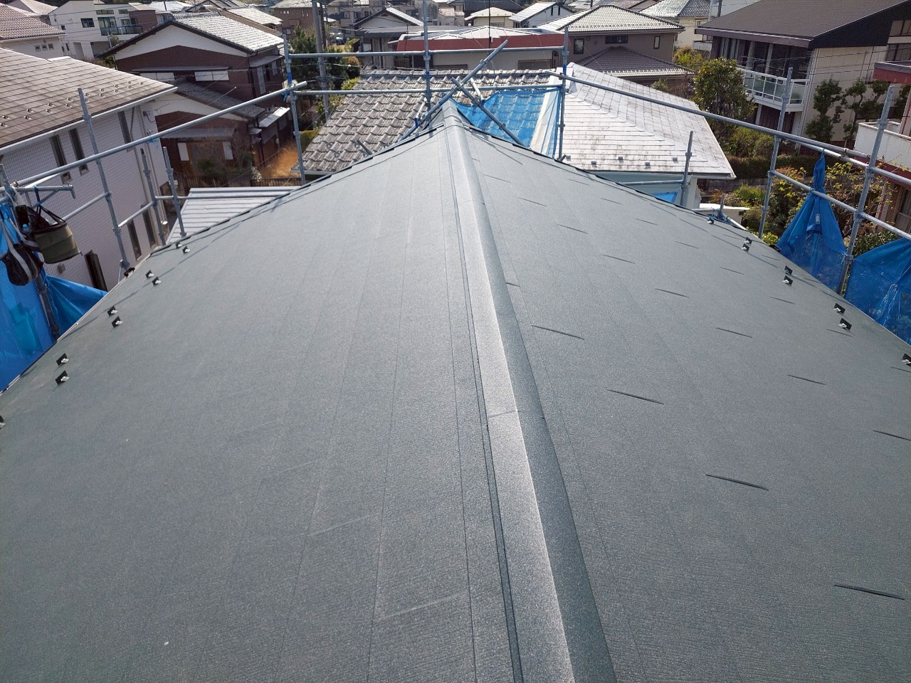 完成した屋根