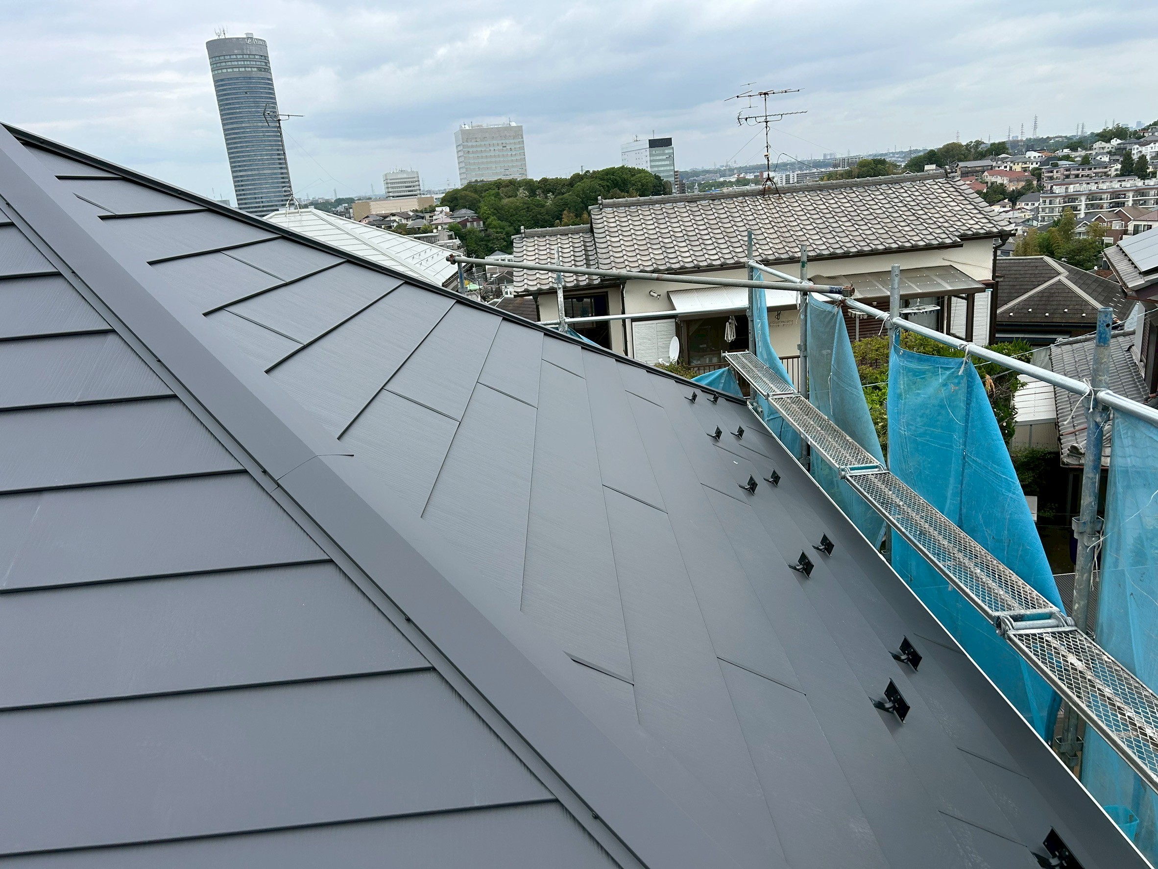 完成した屋根