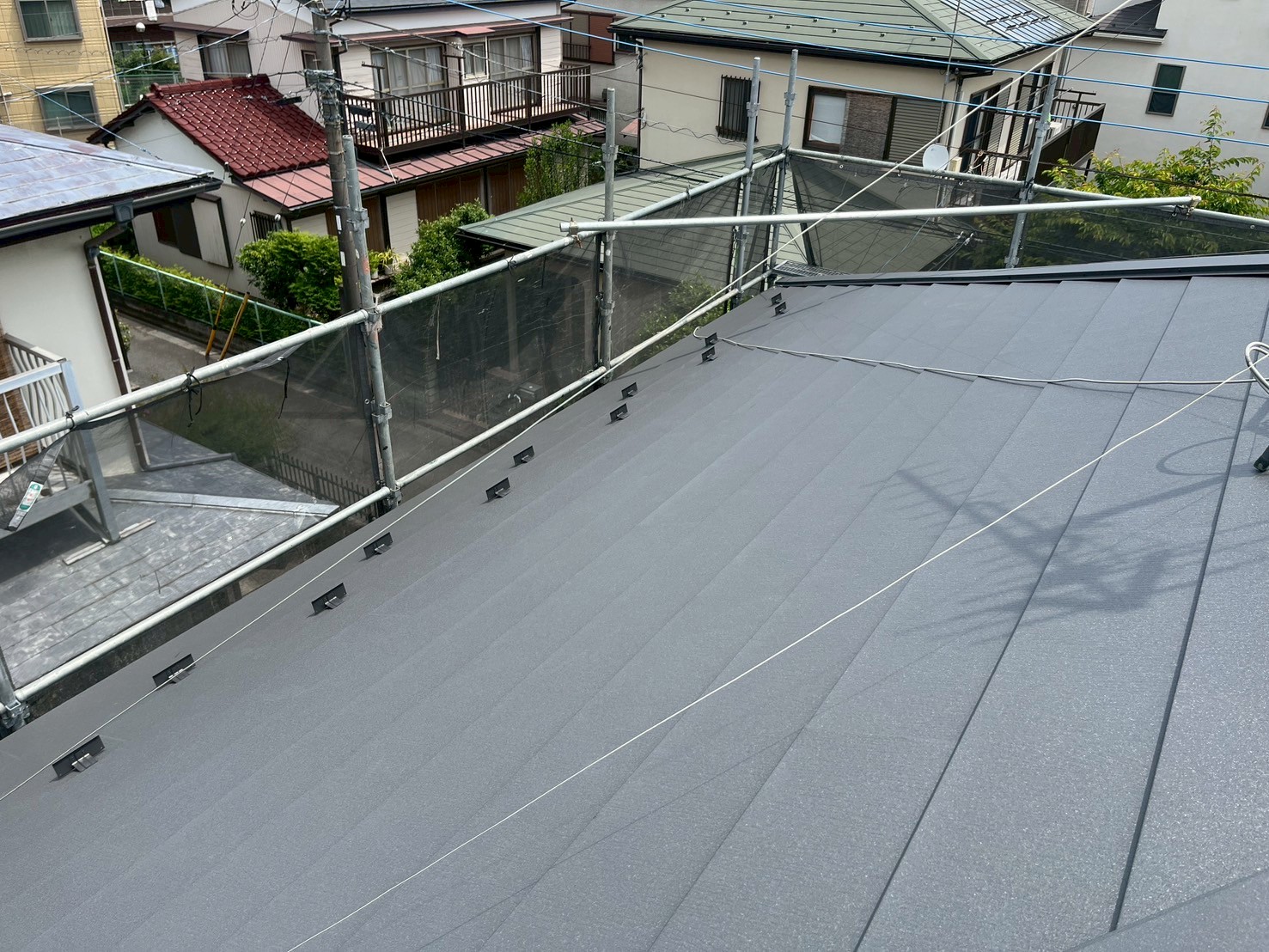 完成した屋根