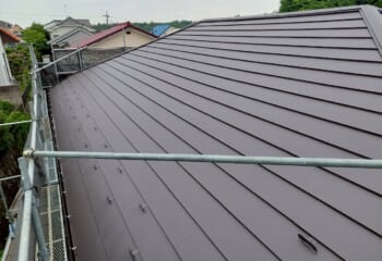 東京都東大和市の工事完成した屋根