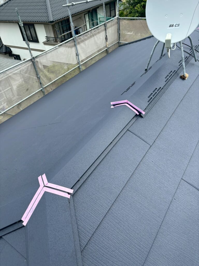 完成した屋根