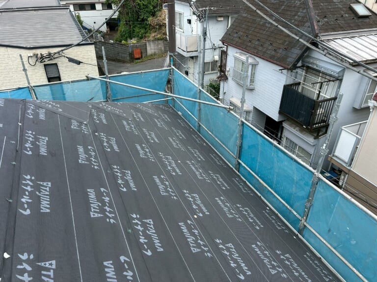 ルーフィング施工