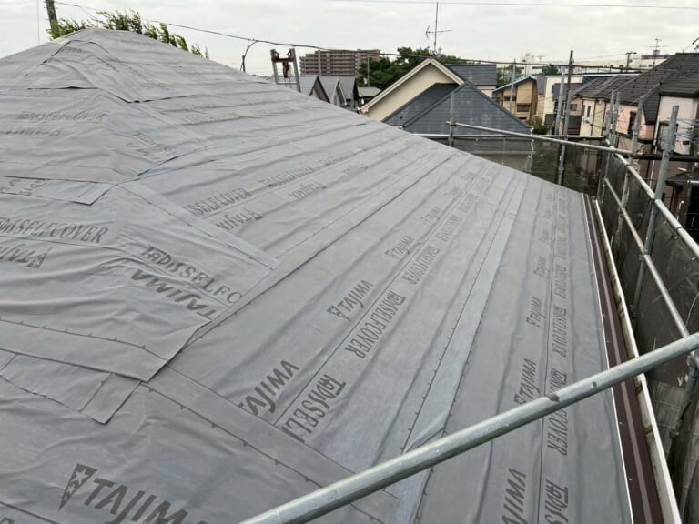 防水シート施工後