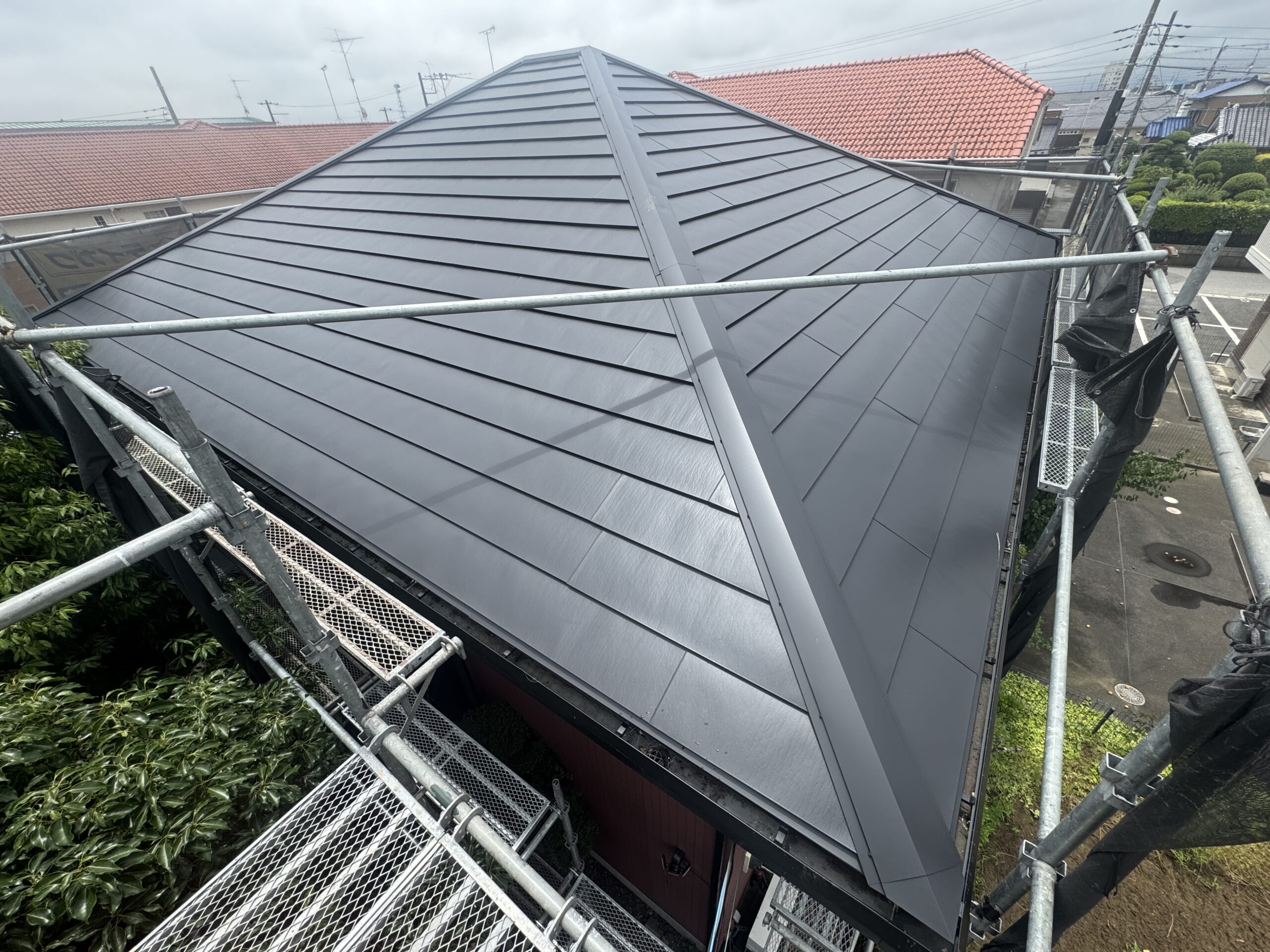 完成した屋根