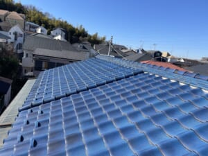 瓦屋根　葺き替え工事前