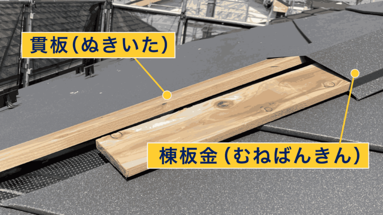 貫板と棟板金