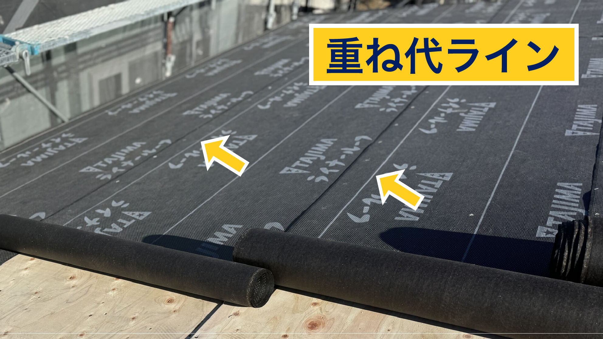 上下にライン