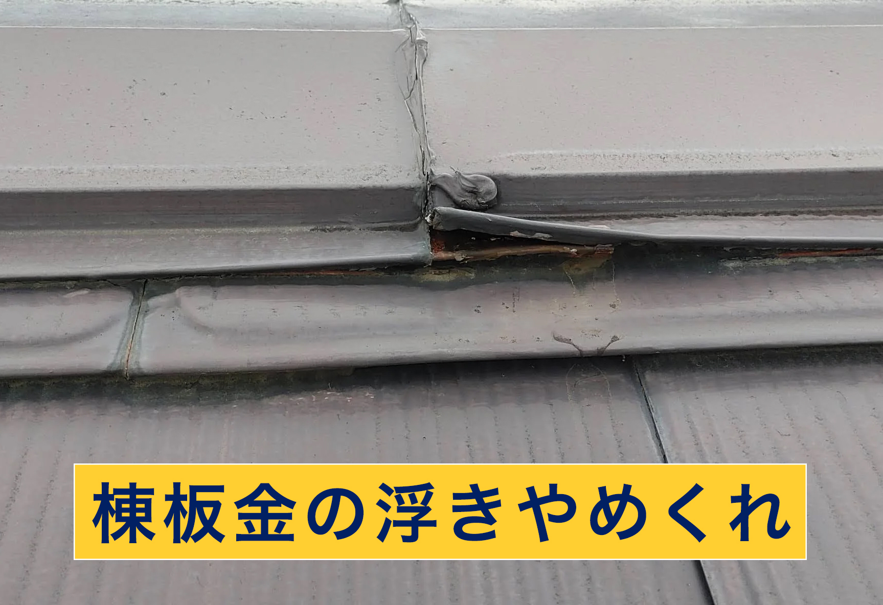 棟板金の浮やめくれ