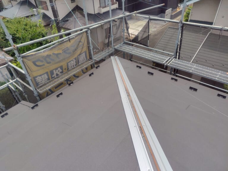 立ち上げ施工,棟下地施工後