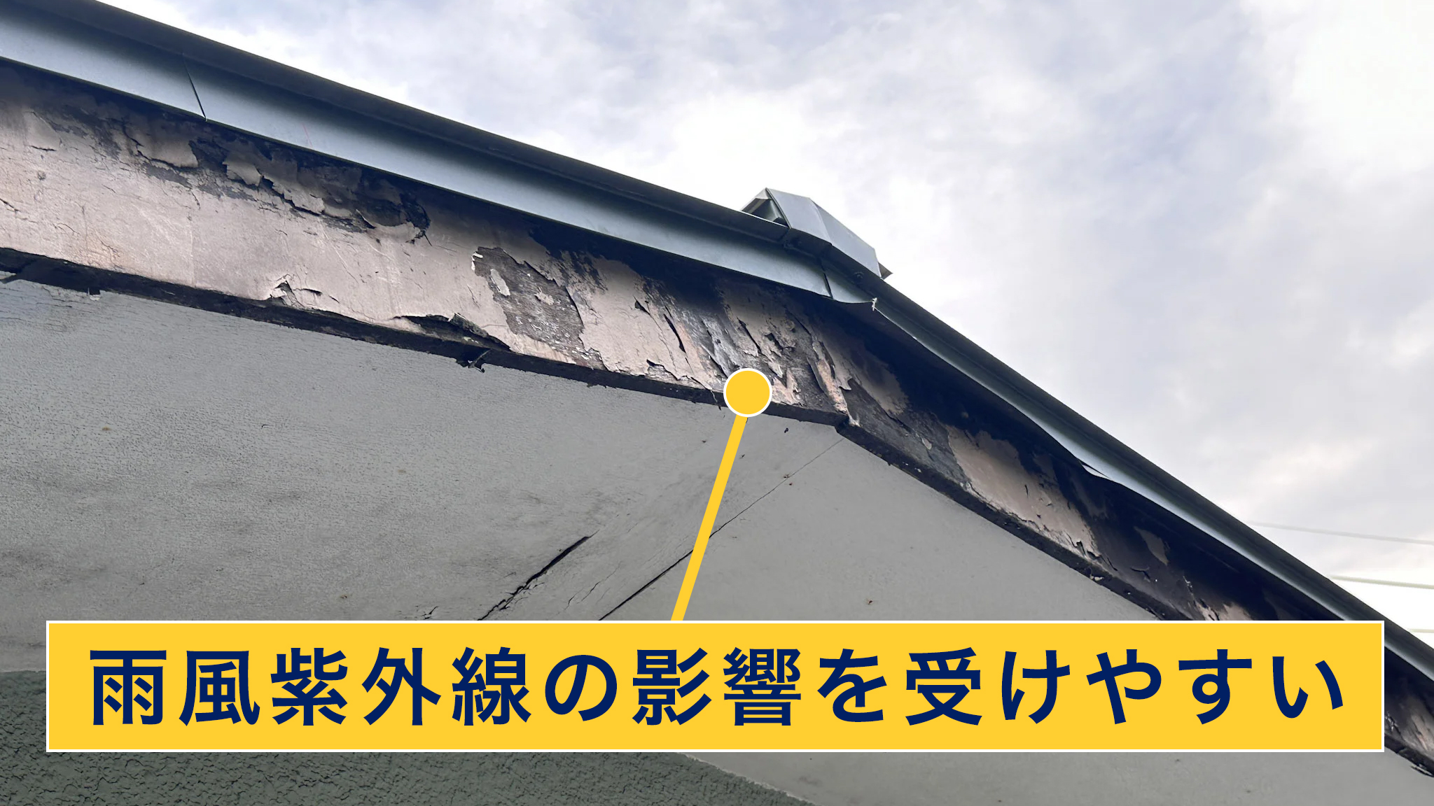 雨風紫外線の影響を受けやすい