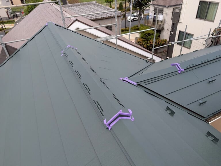 換気棟の設置、完成