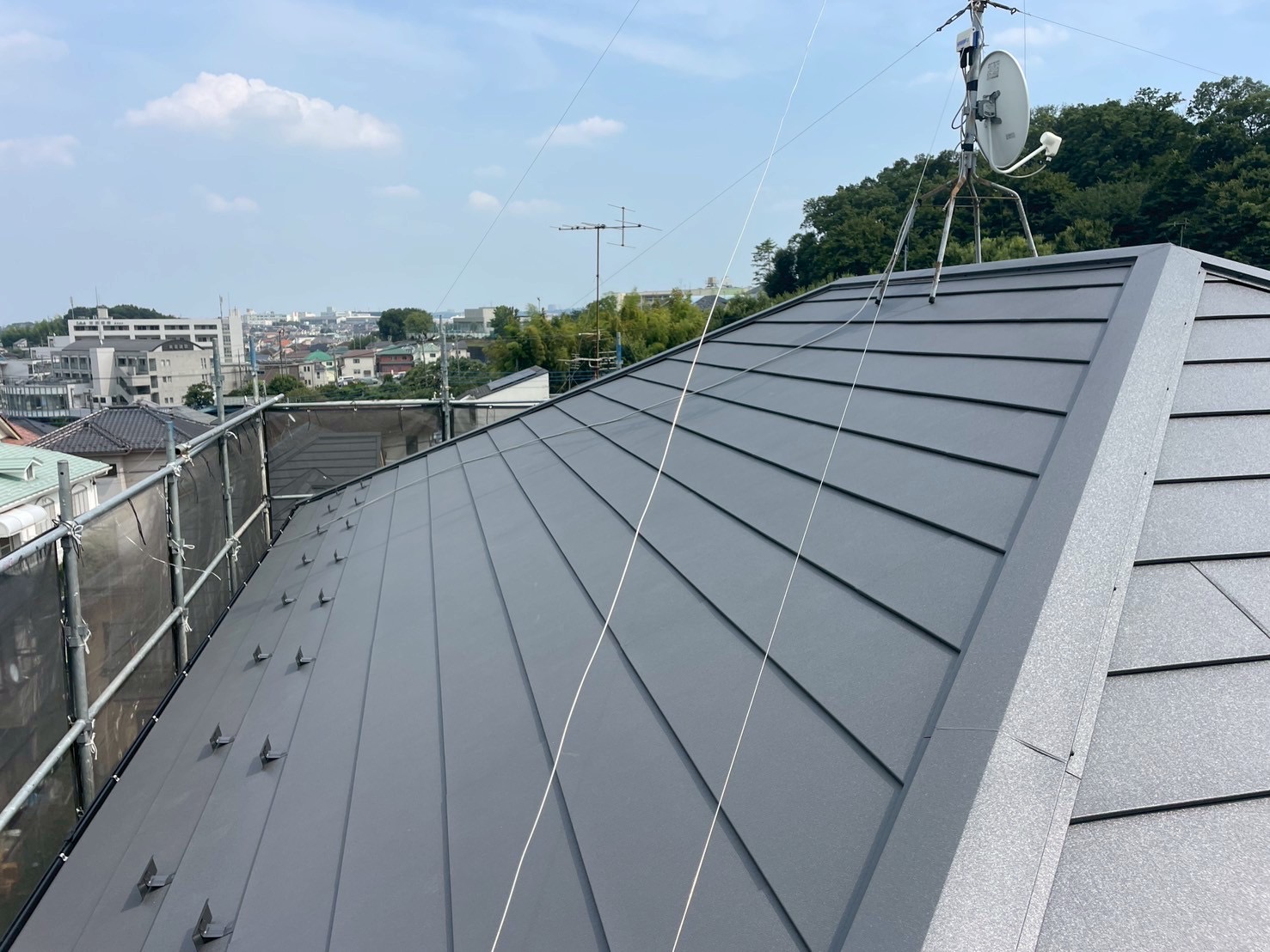 完成した屋根