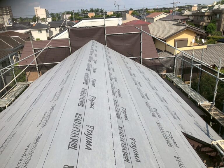 防水シート施工後