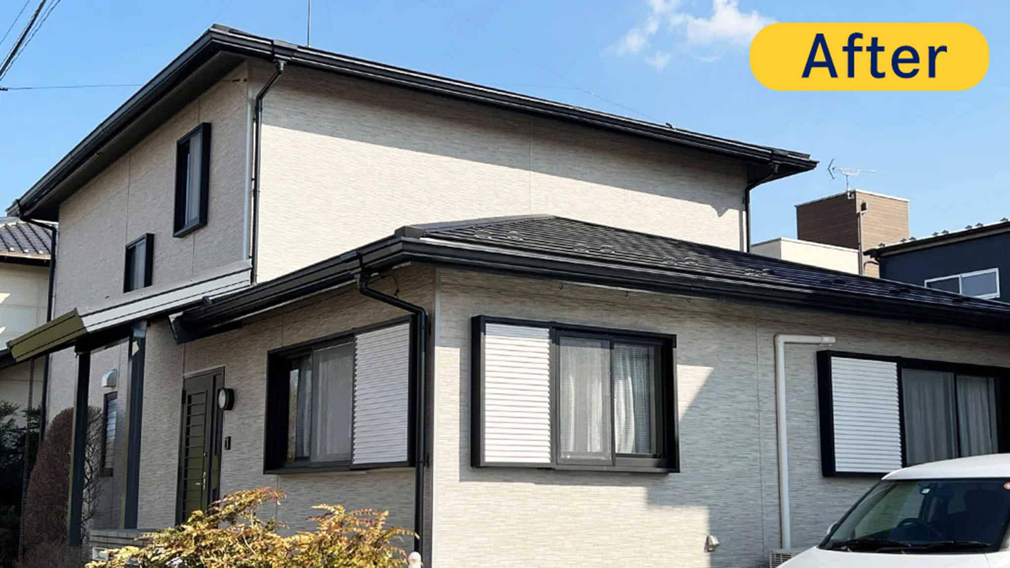 工事後の外壁の様子