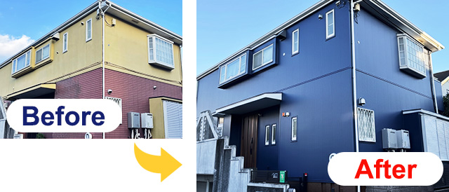金属サイディングのビフォーアフター