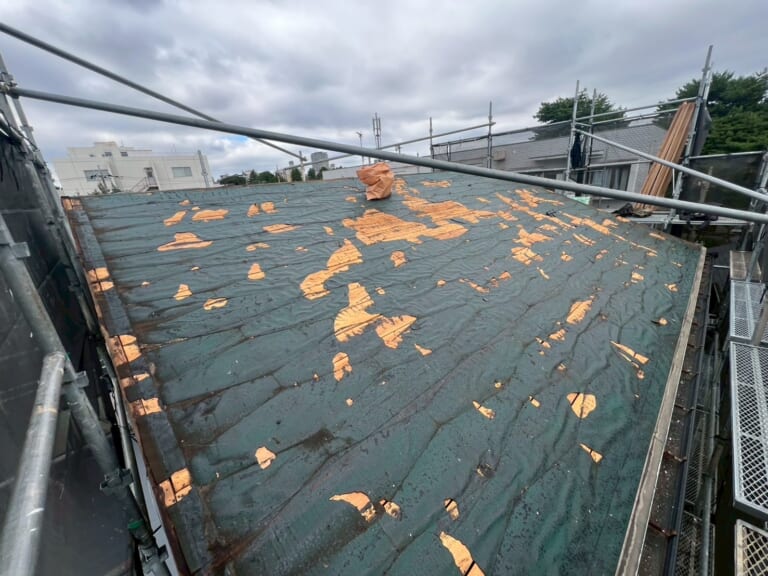 スレート屋根撤去