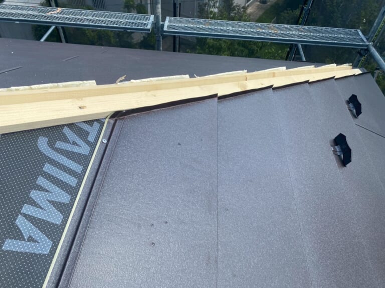 棟部分の立ち上げ