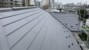 サムネイル画像 東京都北区 - 「エスヌキ」で棟を強化！スーパーガルテクトで屋根カバー工法