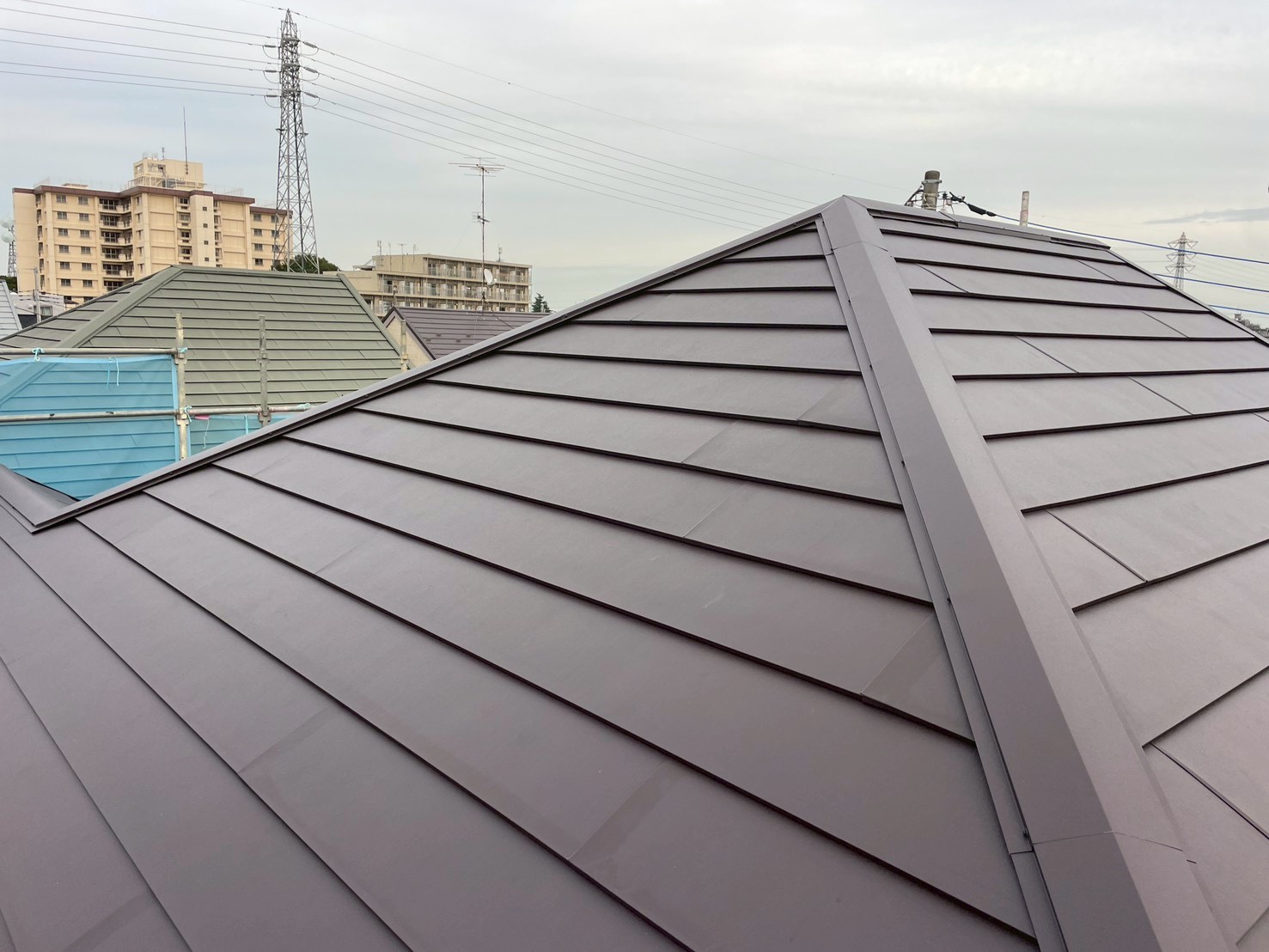 完成した屋根