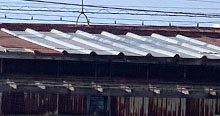金属屋根の部分張り