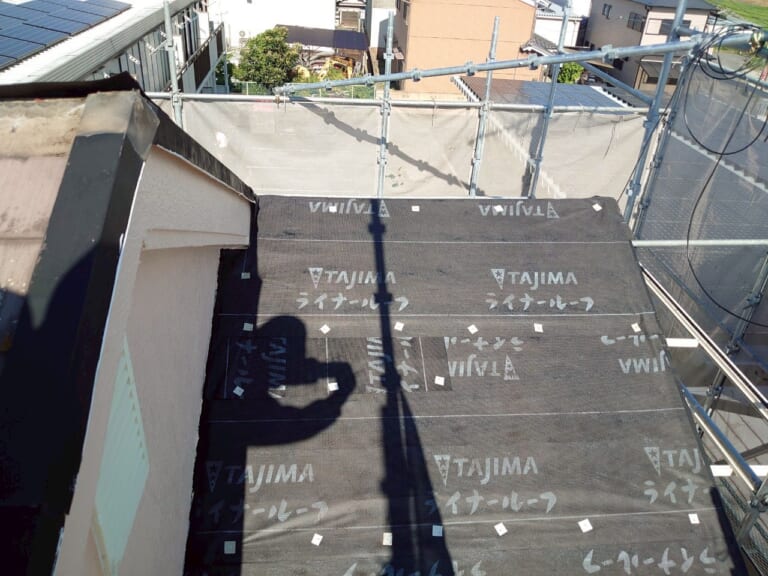 ルーフィング施工