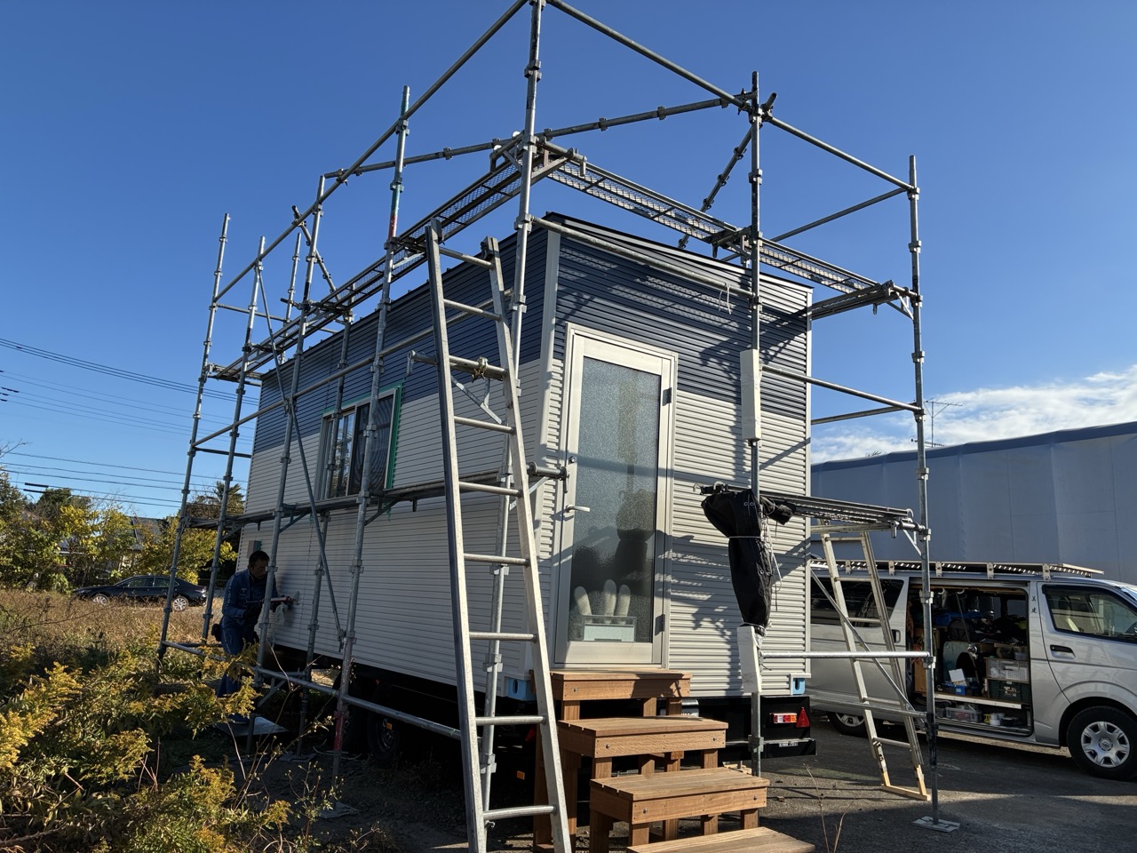 トレーラーハウスの施工