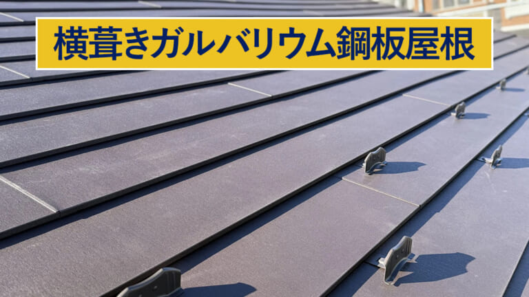 横葺きのガルバリウム鋼板屋根