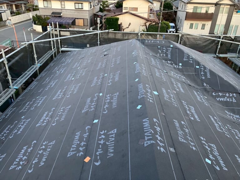 ルーフィングの設置