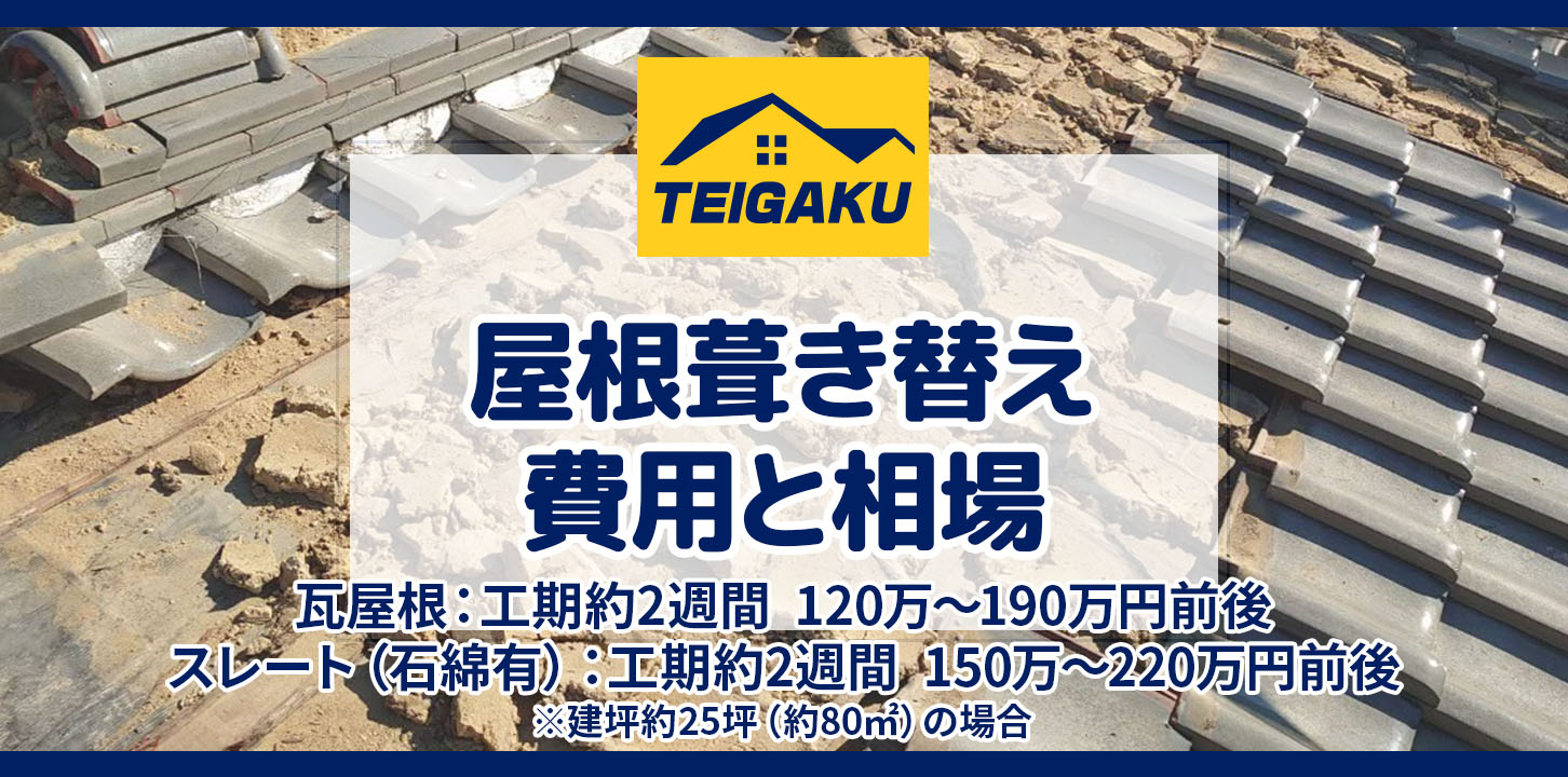 屋根葺き替え費用と相場