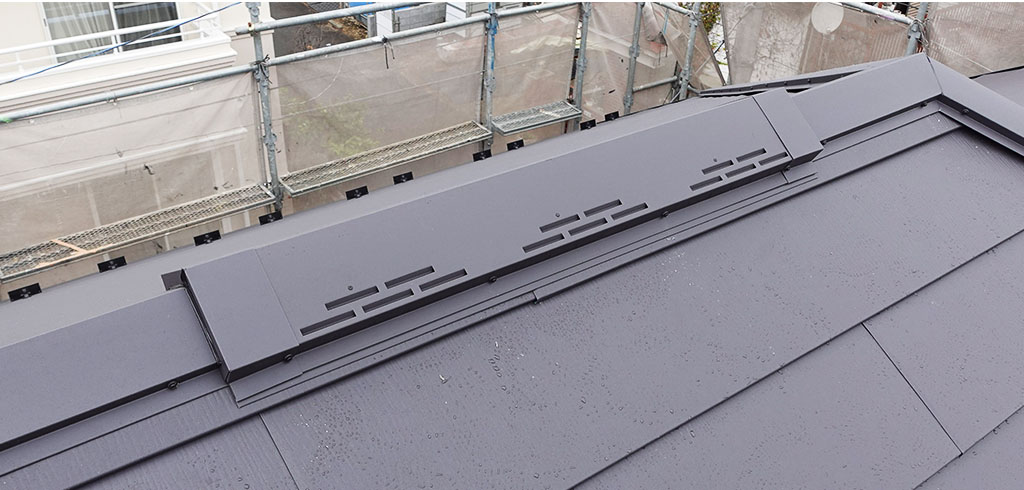 換気棟を取り付け