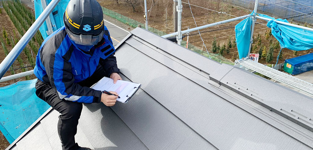 足場解体・完工確認・保証書発行