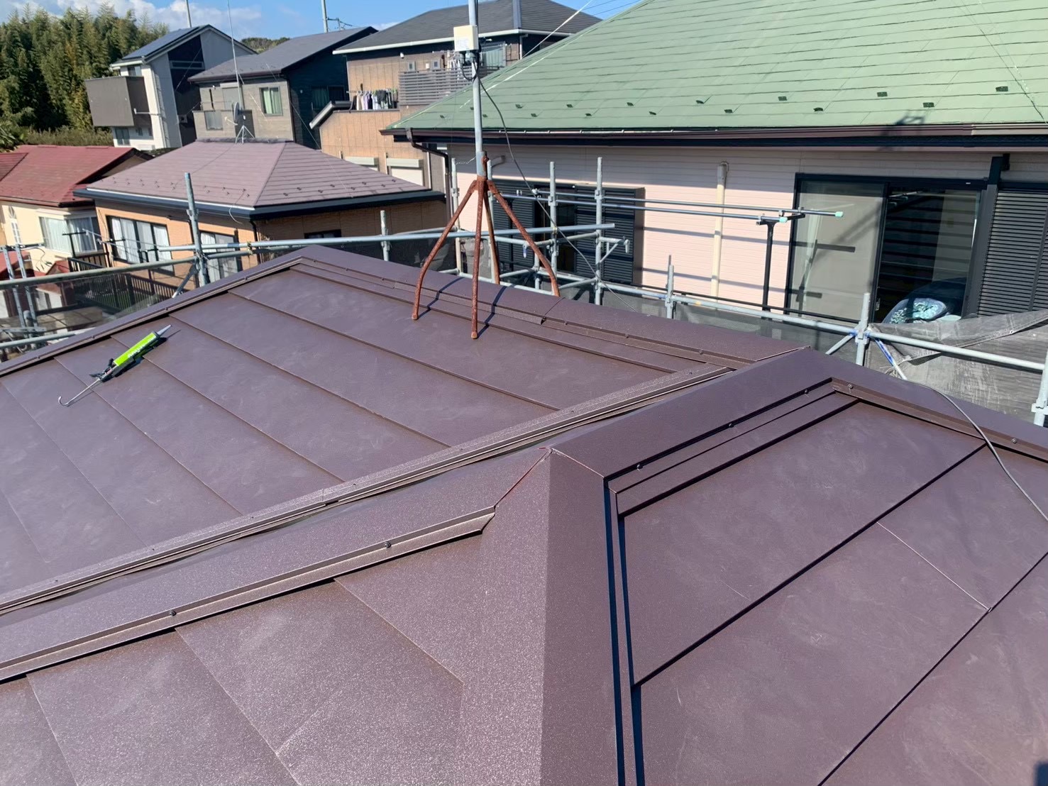 テイガクで屋根工事施行後