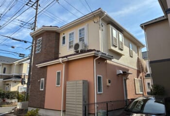 東京都東大和市 - スーパーガルテクトによるスレート屋根カバー工法とモルタルの外壁塗装