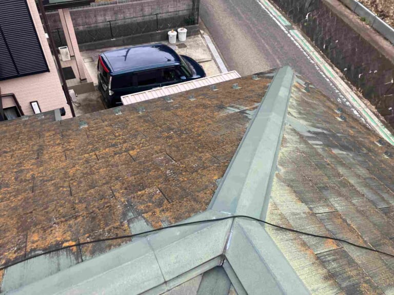 テイガク工事前の屋根