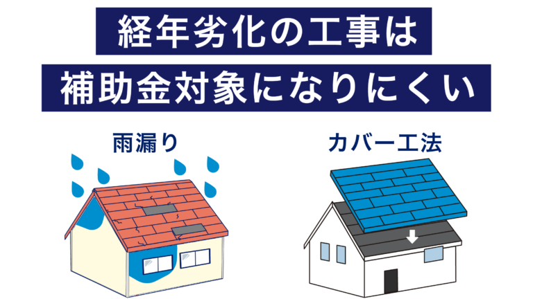 経年劣化の補助は使えない