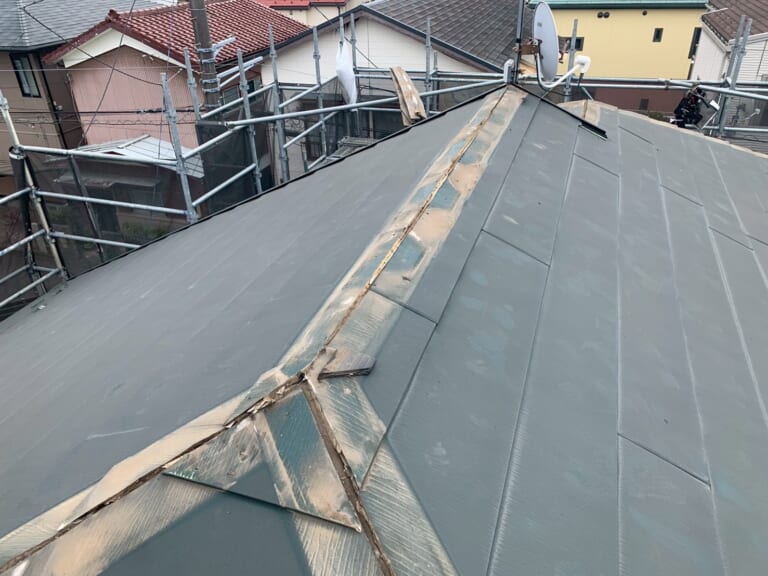 棟板金撤去の写真