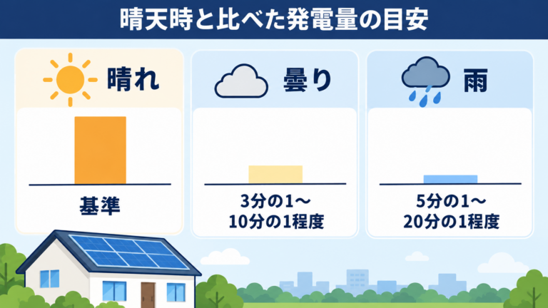 晴天時と比べた発電量