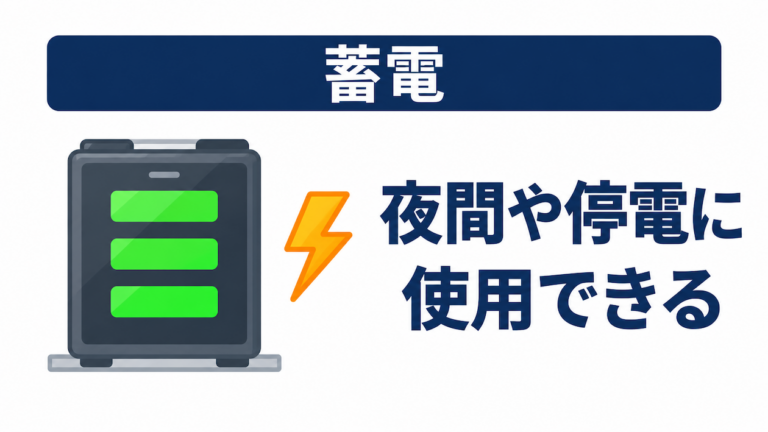 夜間や停電に使用できる