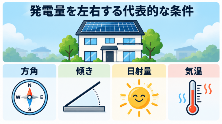 発電量を左右する代表的な条件