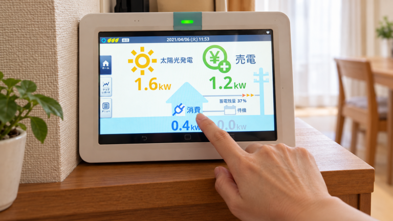 発電モニターで日々の発電量を確認